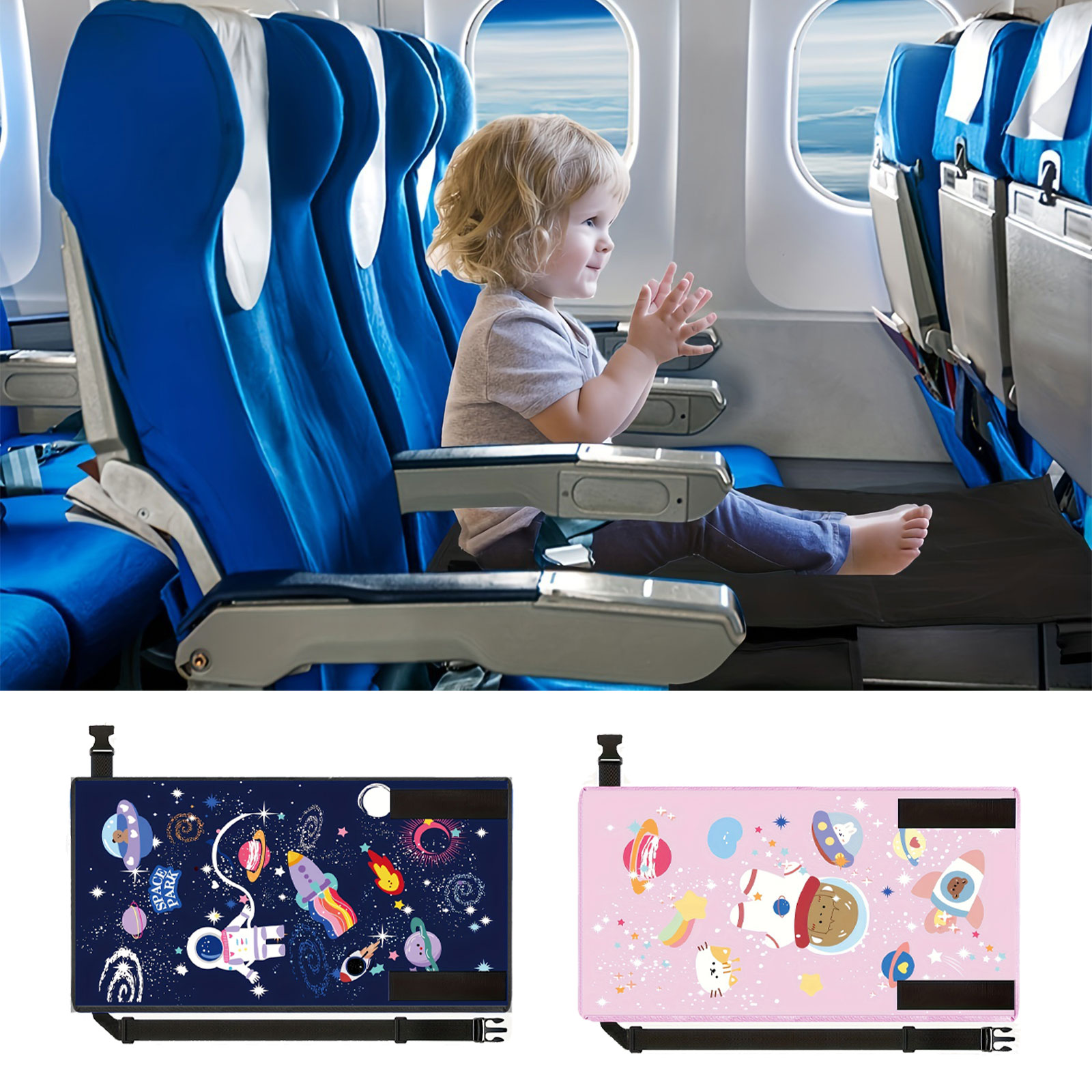 Car Seat Travel Bag - Cartoon Kids Travel Airplane Bed Portable