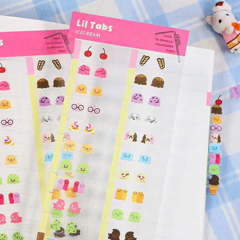 Travel Journal Accessories - 22/44pcs Cute ice cream Themed Decorative