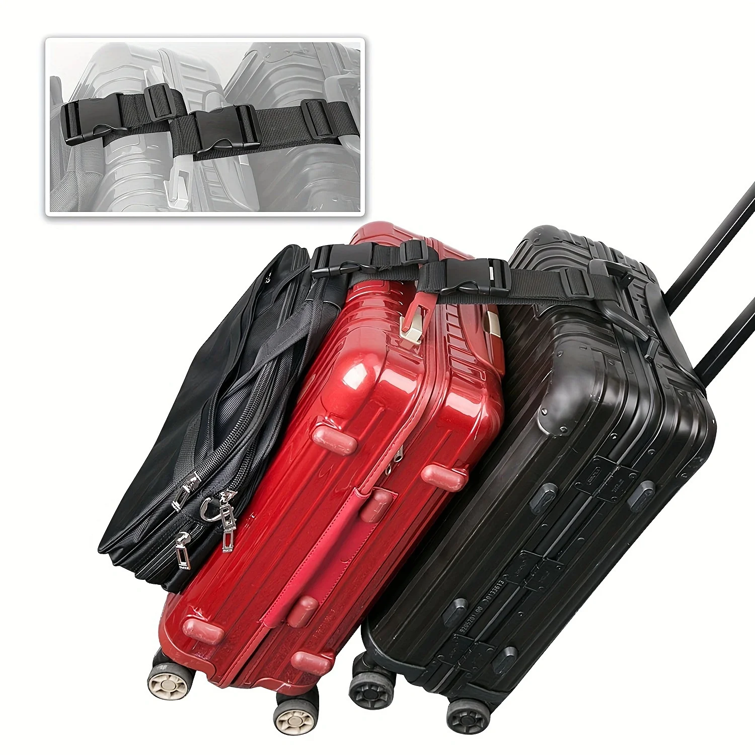 Travel Accessories B&M - 1pc Simple Adjustable Luggage Straps, Suitcase