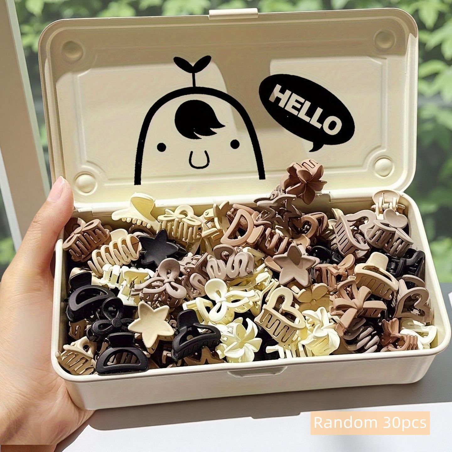 Travel Accessories Kit - 10/20/30pcs Beige Mixed Pack Small Clips,