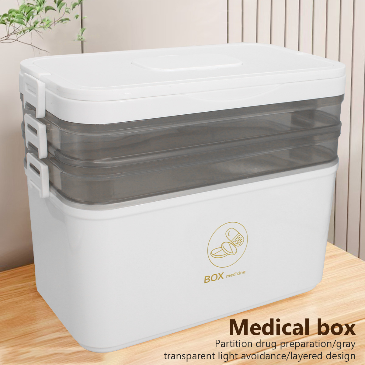 First Aid Travel Kit - YX Large-Capacity Multi-Tier Stackable Storage Box