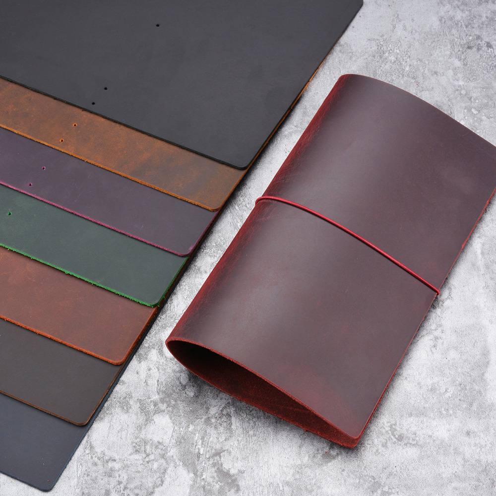 Travel Journal Accessories - DIY Notebook Cover Crazy Horse Leather