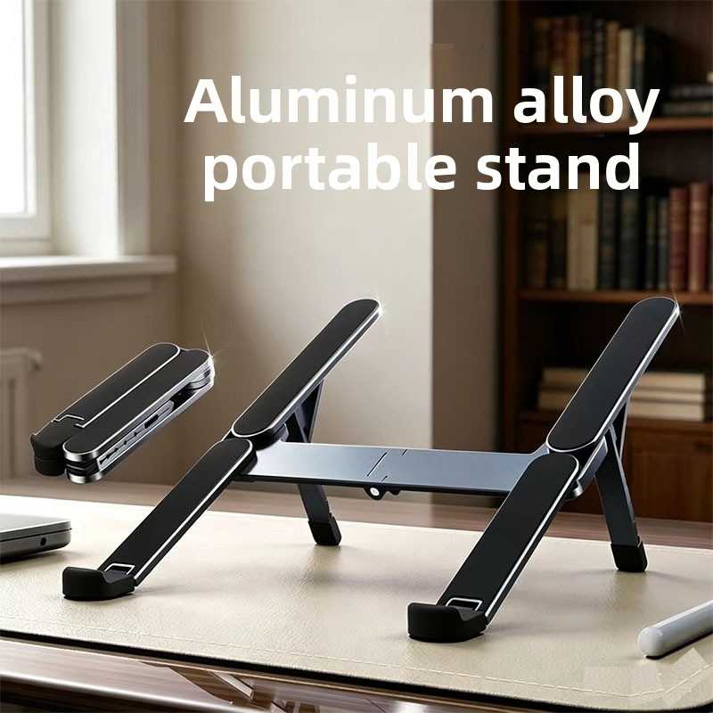 Travel Journal Accessories - Foldable Laptop Stand Metal Mini Adjustable