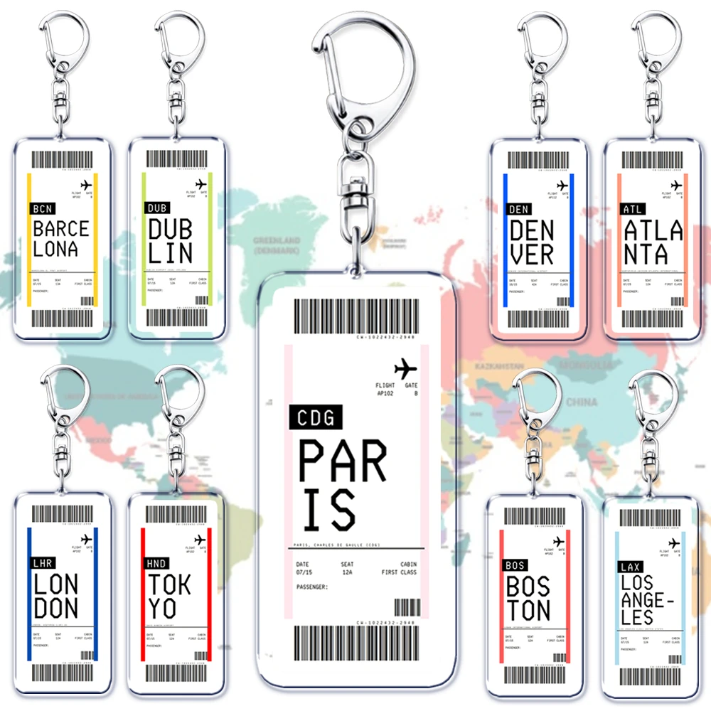 Travel Accessories Kmart - Plane Ticket Boarding Pass Keychain Boston