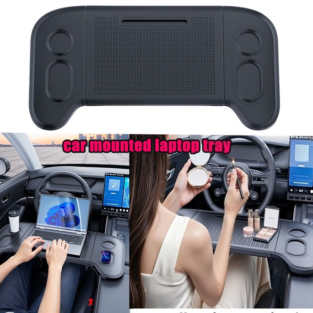 Travel Accessories For Car - Foldable Car Laptop Desk Steering Wheel
