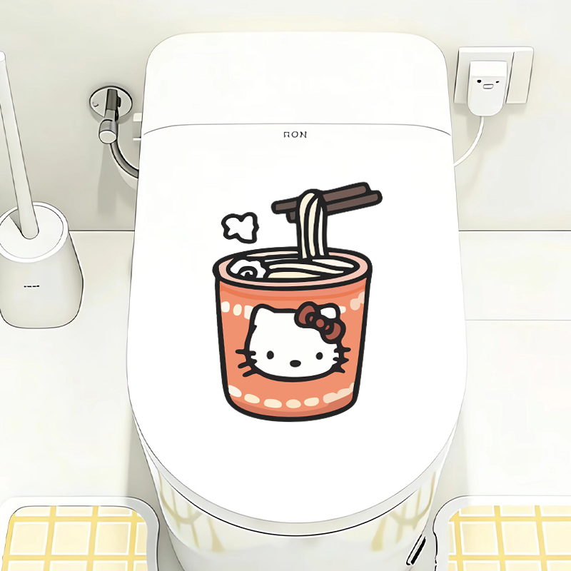 Cute Sanrio Hello Kitty Toilet - Sticker Luggage Decorative 评论和价格