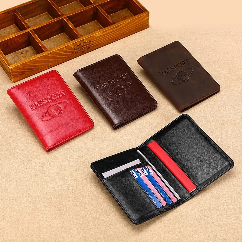 Unisex Genuine Leather Passpor - Travel Accessories Rfid 评论和价格