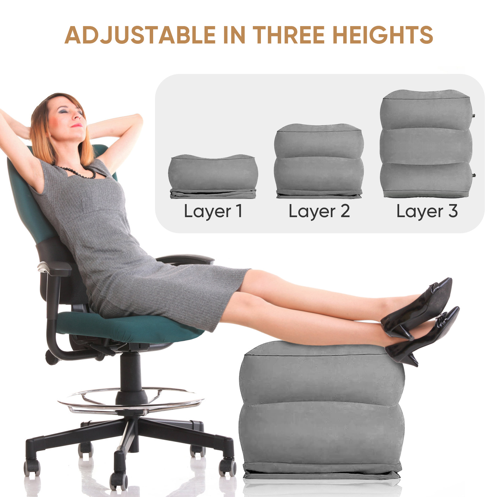 Airplane Foot Rest Travel Foot - Travel Pillow Inflatable 评论和价格