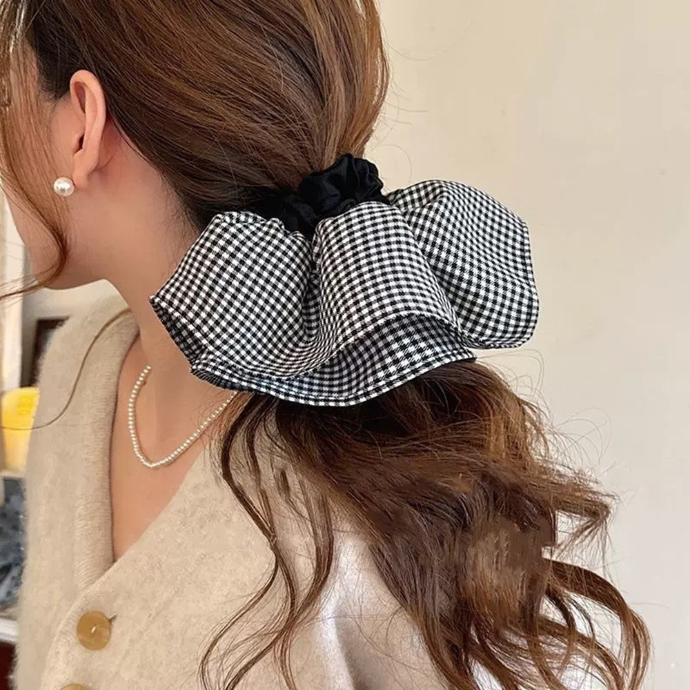 Extra Large Plaid Hair Ties El - Travel Accessories High End 评论和价格