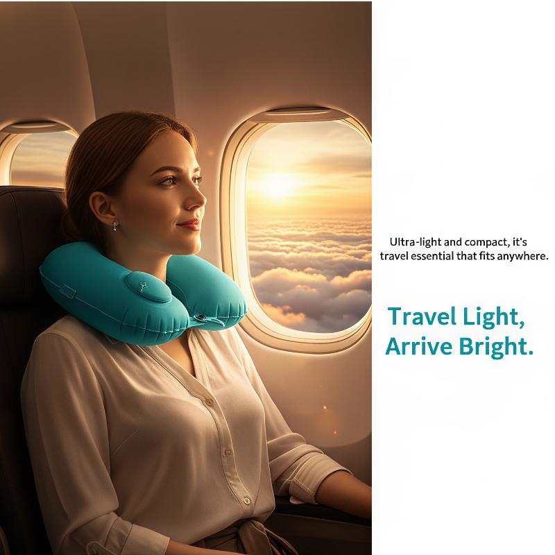 Portable Inflatable Neck Pillo - Travel Pillow Inflatable 评论和价格