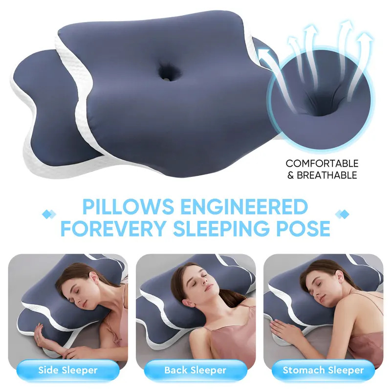 Memory Foam Pillow Cervical Pi - Travel Accessories Pillow 评论和价格
