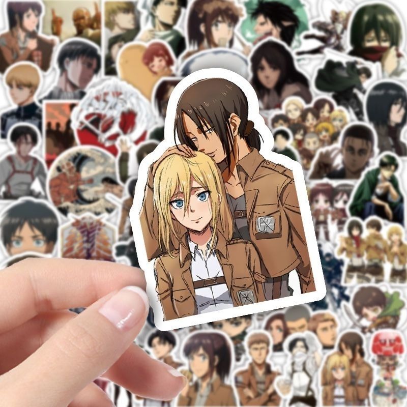 60Pcs Attack on Titan Anime St - Sticker Luggage Decorative 评论和价格