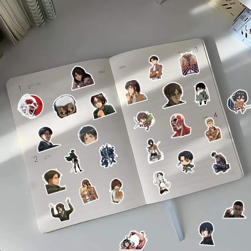 60Pcs Attack on Titan Anime St - Sticker Luggage Decorative 评论和价格