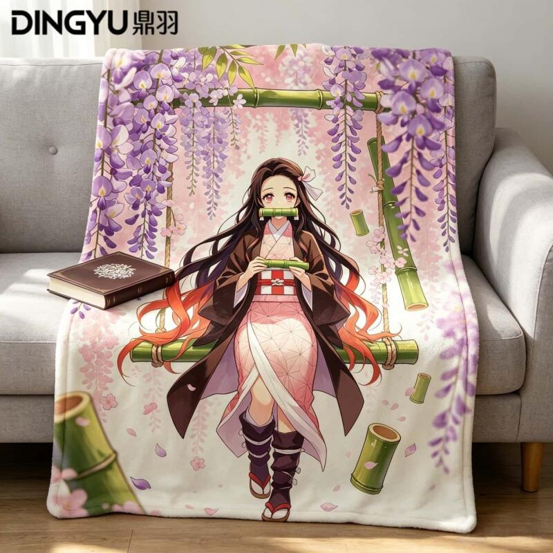 Anime Demon Slayer Flannel Bla - Travel Accessories As Gifts 评论和价格