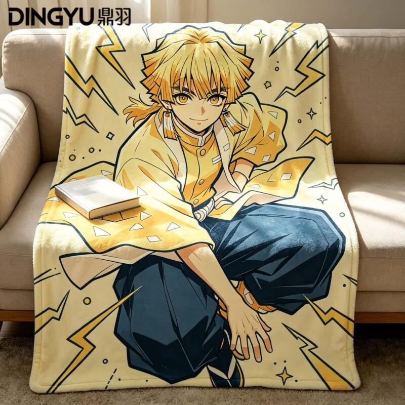 Anime Demon Slayer Flannel Bla - Travel Accessories As Gifts 评论和价格