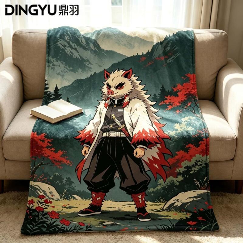 Anime Demon Slayer Flannel Bla - Travel Accessories As Gifts 评论和价格