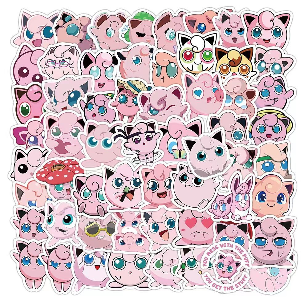 Pokémon 50 Cute Jigglypuff Sti - Sticker Luggage Decorative 评论和价格