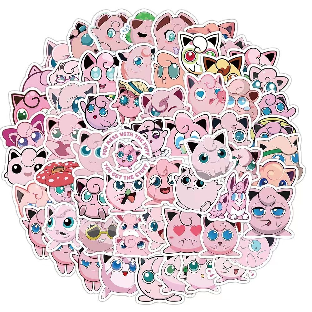 Pokémon 50 Cute Jigglypuff Sti - Sticker Luggage Decorative 评论和价格