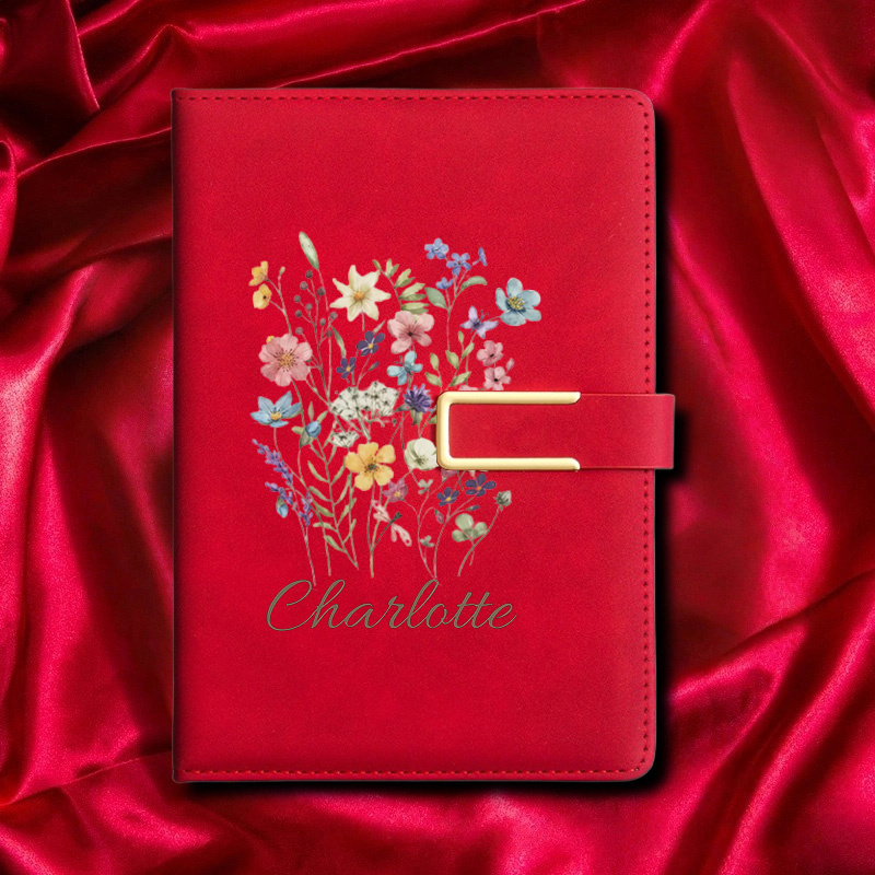 A5 Floral Monogram Custom Name - Travel Journal Accessories 评论和价格
