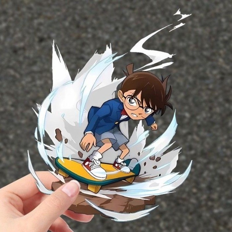 Detective Conan Cartoon Skateb - Sticker Luggage Decorative 评论和价格