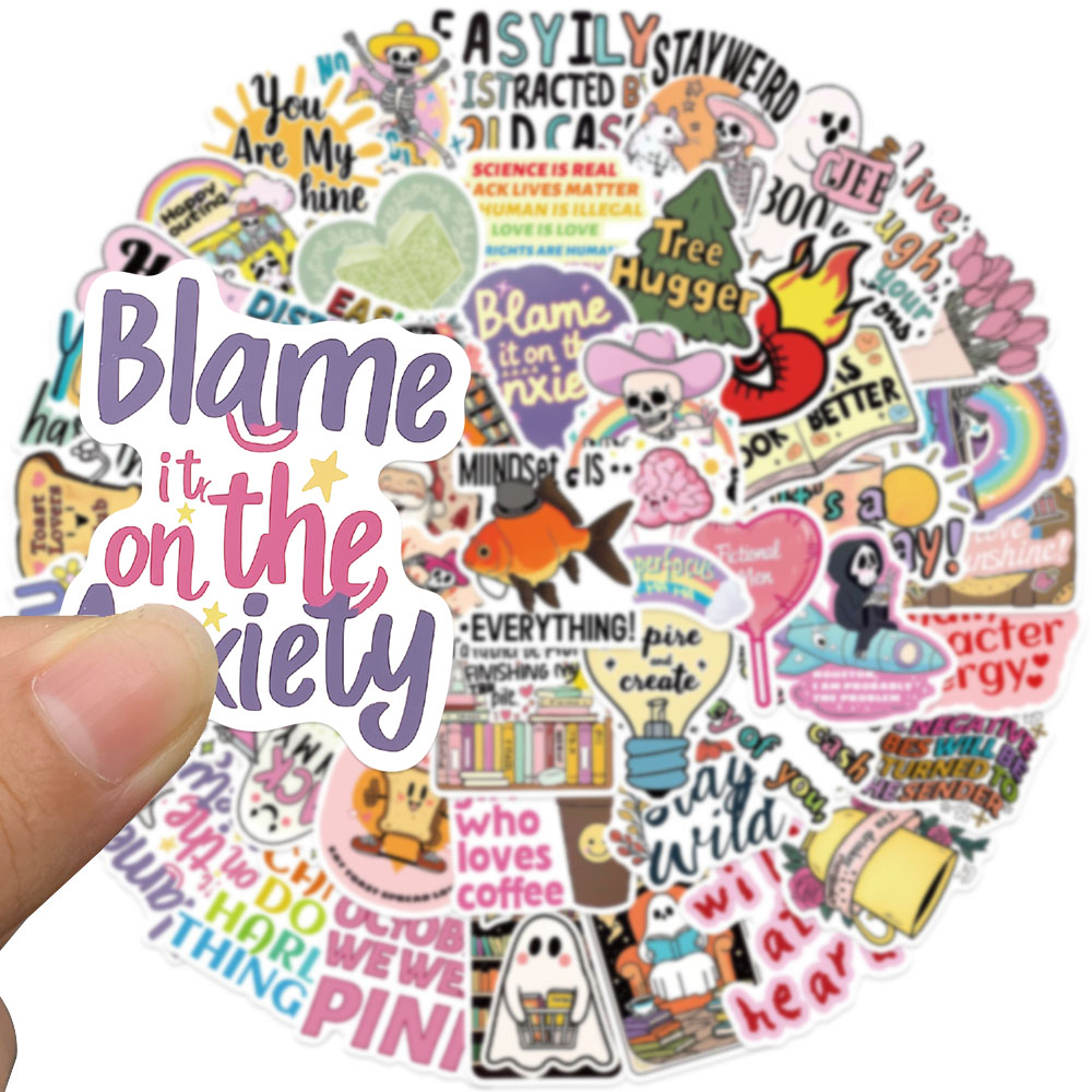 50pcs Funny Cartoon World Stic - Sticker Luggage Decorative 评论和价格
