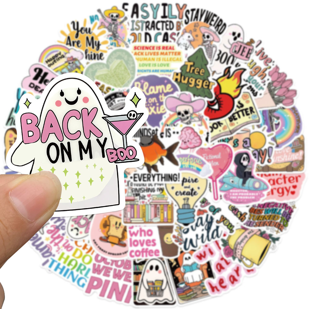 50pcs Funny Cartoon World Stic - Sticker Luggage Decorative 评论和价格