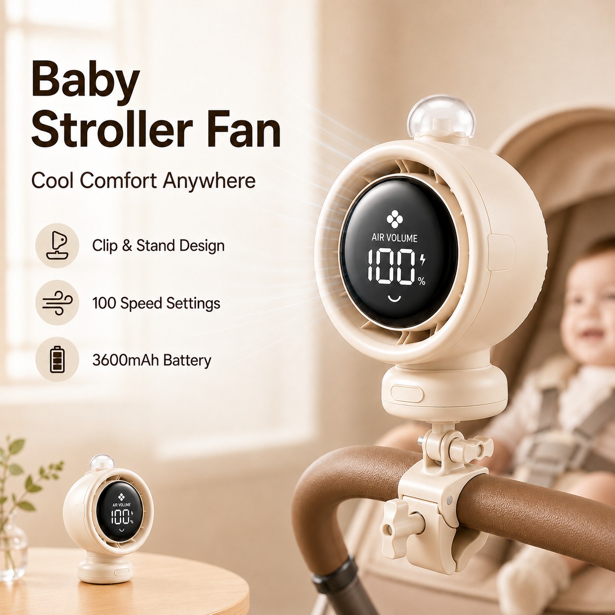 2026 New Portable Stroller Fan - Car Seat Travel Bag 评论和价格